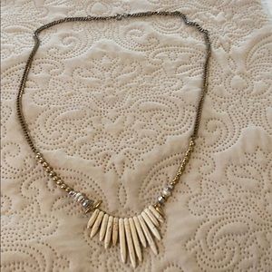 Stella&dot gold and bone necklace